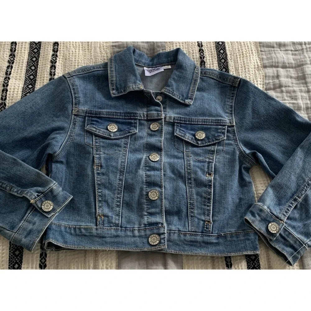 Looney Tunes‎ TWEETY BIRD Girls XS 4/5 THATS ALL FOLKS Blue Denim Jean Jacket
